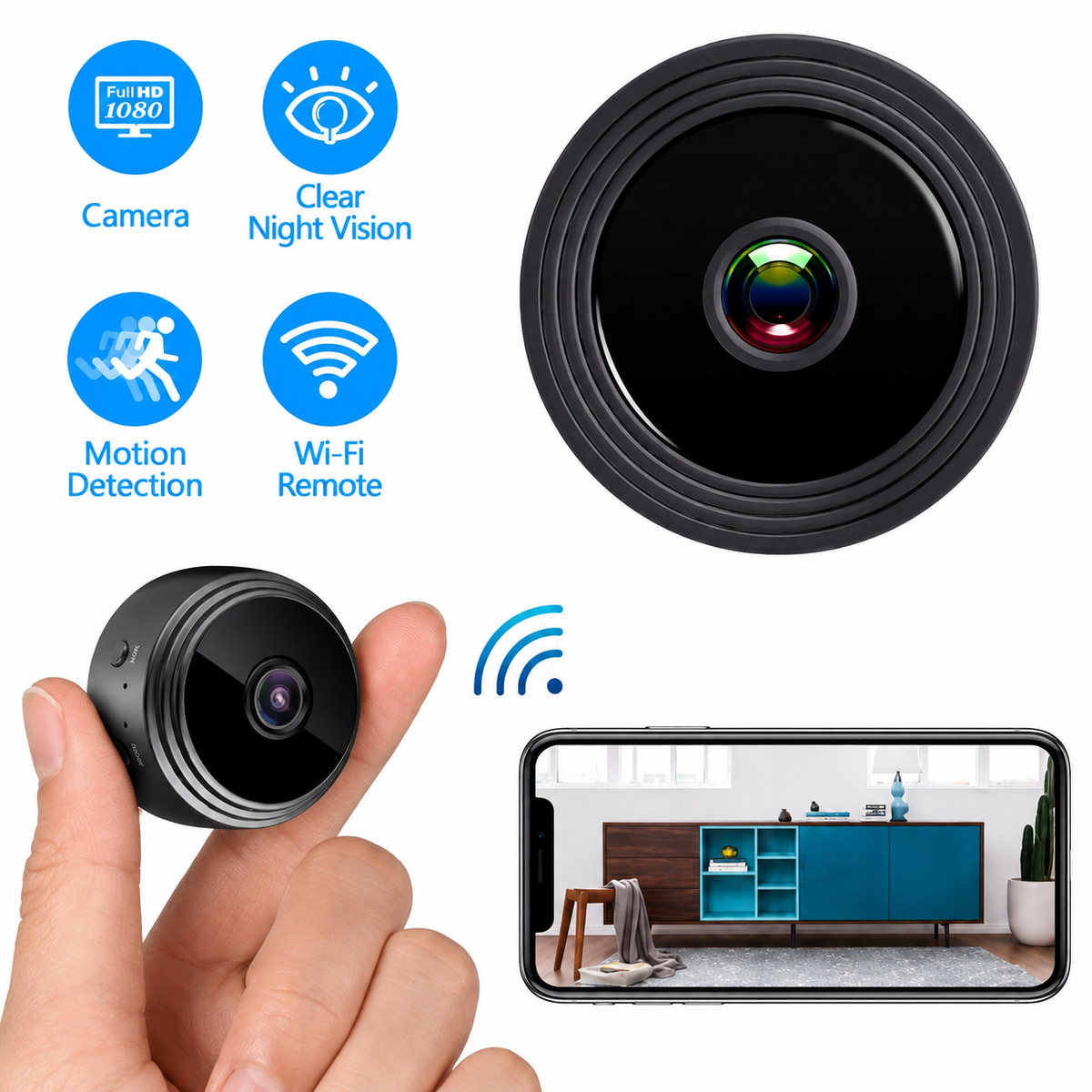 📹 Mini Cámara Espía Desmontable – ¡Seguridad Inteligente en Cualquier Lugar!